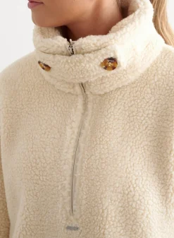 Almond White Pile Anorak><noscript><img data-lazyloaded=