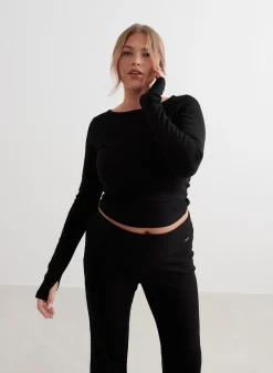 Ease Ribbed Long Sleeve Top><noscript><img data-lazyloaded=
