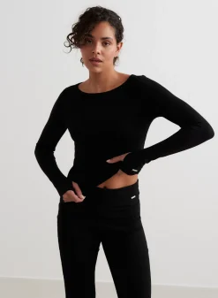 Ease Ribbed Long Sleeve Top><noscript><img data-lazyloaded=