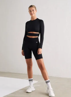 Black Limitless Seamless Biker Shorts><noscript><img data-lazyloaded=