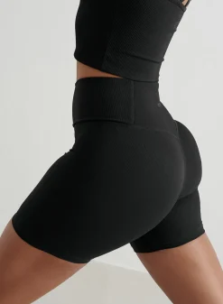 Ribbed Performance Midi Biker Shorts><noscript><img data-lazyloaded=