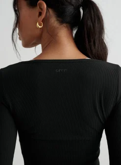 Ribbed Performance Zipped Cardigan><noscript><img data-lazyloaded=