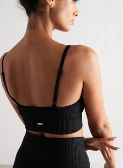Ribbed Seamless Strap Bra><noscript><img data-lazyloaded=