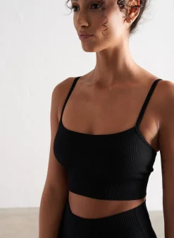 Ribbed Seamless Strap Bra><noscript><img data-lazyloaded=