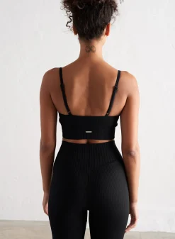 Ribbed Seamless Strap Bra><noscript><img data-lazyloaded=
