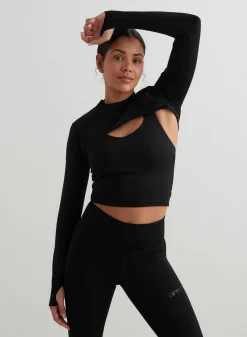 Black Sculpting Long Sleeve Bolero><noscript><img data-lazyloaded=