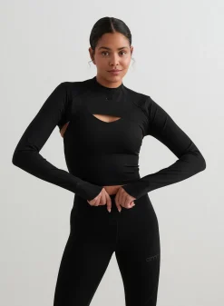 Black Sculpting Long Sleeve Bolero><noscript><img data-lazyloaded=