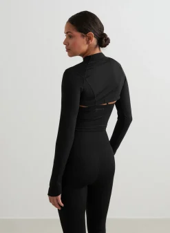 Black Sculpting Long Sleeve Bolero><noscript><img data-lazyloaded=