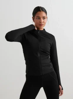 Black Sculpting Zip Jacket><noscript><img data-lazyloaded=