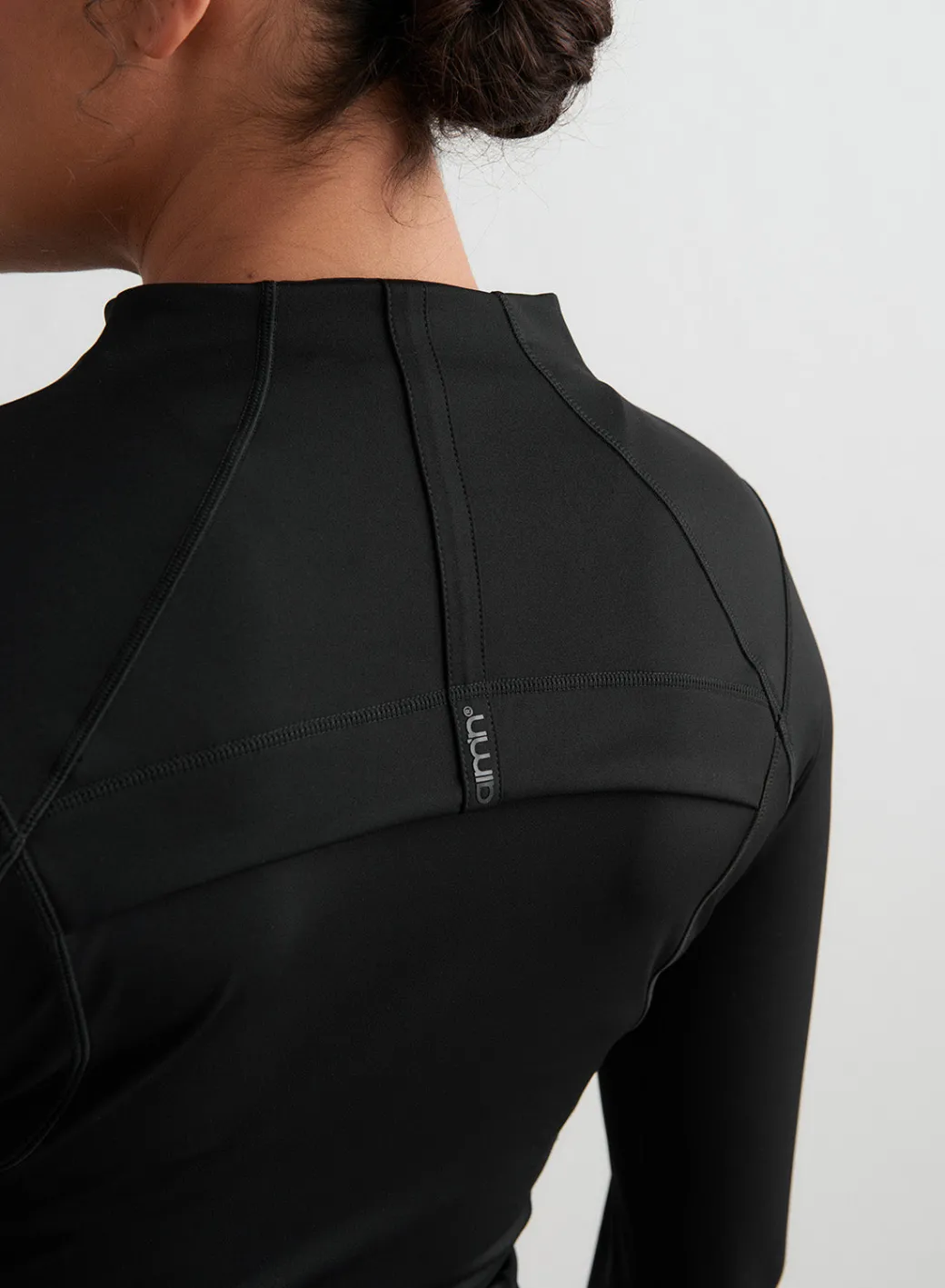 Black Sculpting Zip Jacket>AIM’N Outlet