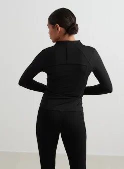 Black Sculpting Zip Jacket><noscript><img data-lazyloaded=