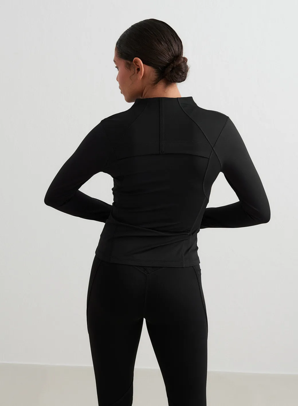 Black Sculpting Zip Jacket>AIM’N Outlet