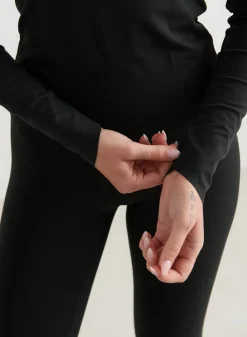 Black Sense Cutout Back Long Sleeve><noscript><img data-lazyloaded=