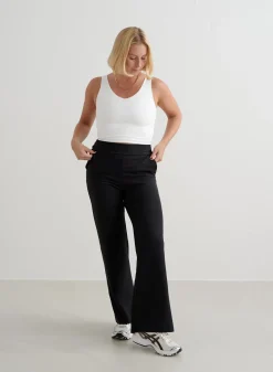 Black Sense Wide Petite Pants><noscript><img data-lazyloaded=