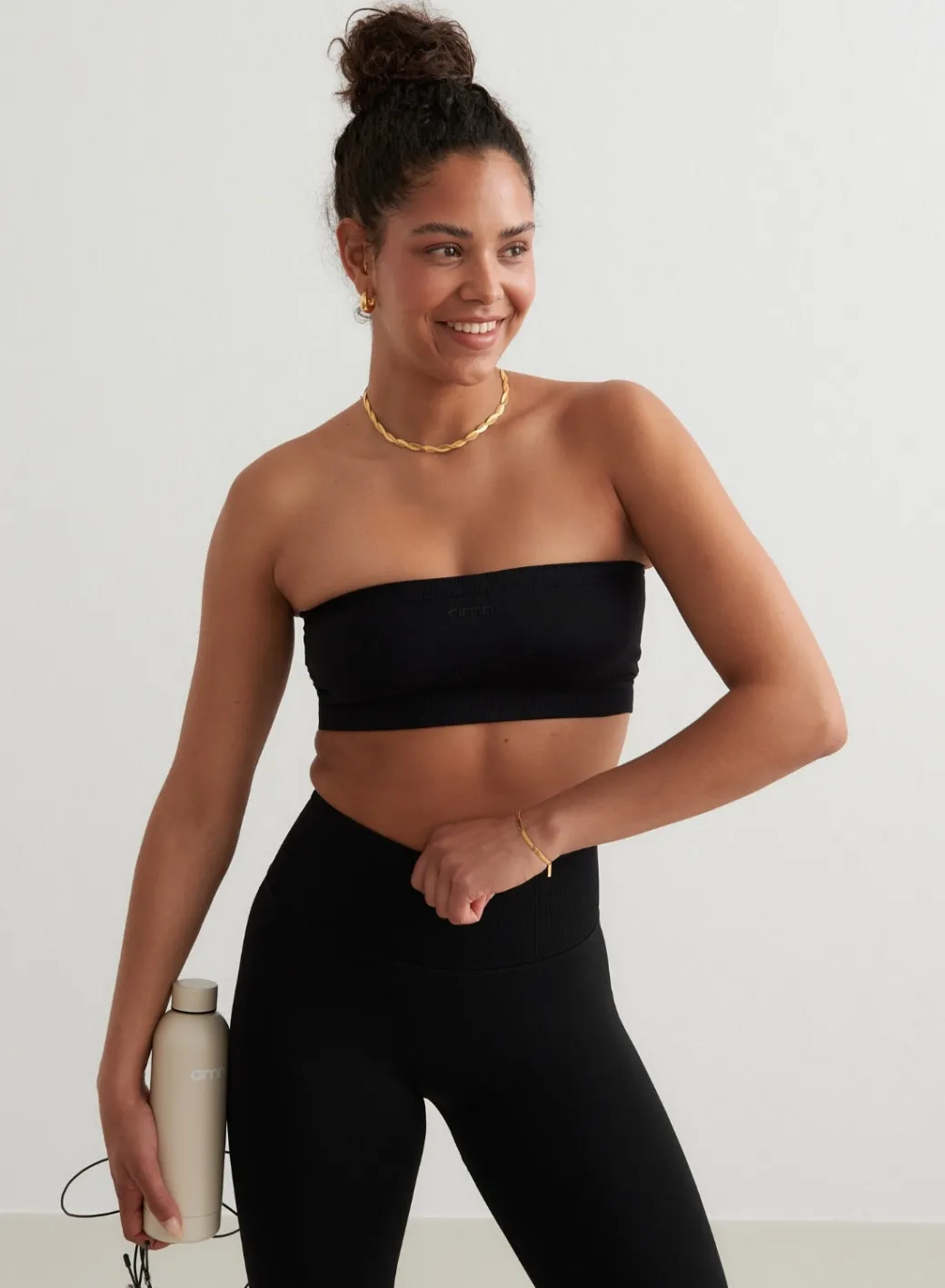 Black Shape Seamless Bandeau Bra>AIM’N