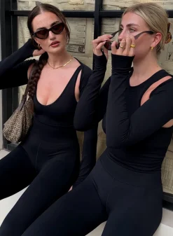 Black Shape Seamless Long Sleeve Bolero><noscript><img data-lazyloaded=