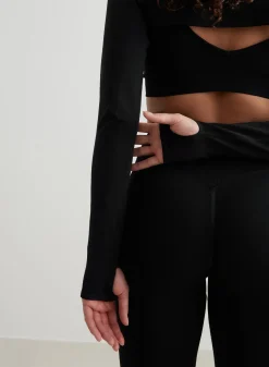 Black Shape Seamless Long Sleeve Bolero><noscript><img data-lazyloaded=