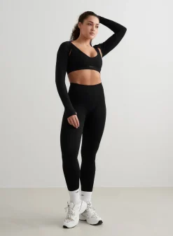 Black Shape Seamless Long Sleeve Bolero><noscript><img data-lazyloaded=