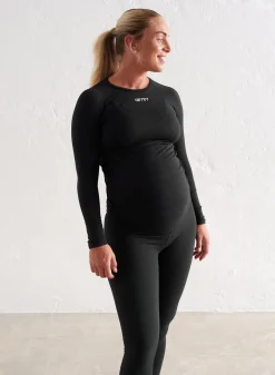 Black Soft Basic Maternity Long Sleeve><noscript><img data-lazyloaded=