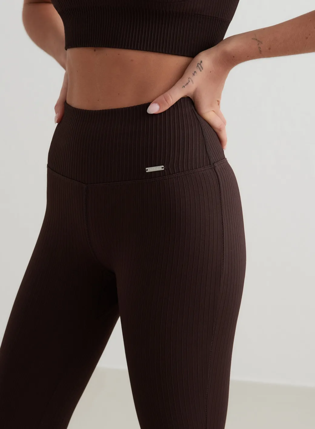 Ribbed Seamless Flare Tights>AIM’N