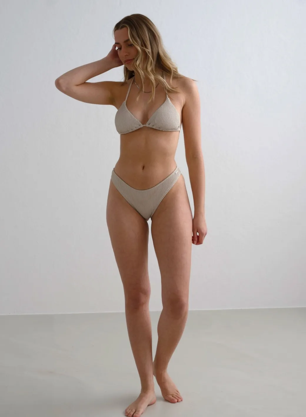 Café Au Lait Capri U-shape Bikini Bottom>AIM’N Clearance