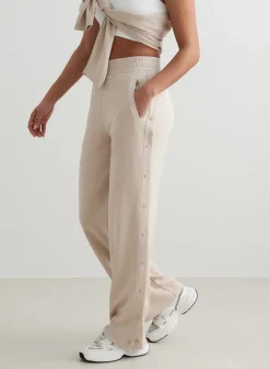 Café Au Lait Comfy Buttoned Pants><noscript><img data-lazyloaded=