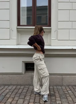 Café Au Lait Windbreaker Parachute Pants><noscript><img data-lazyloaded=