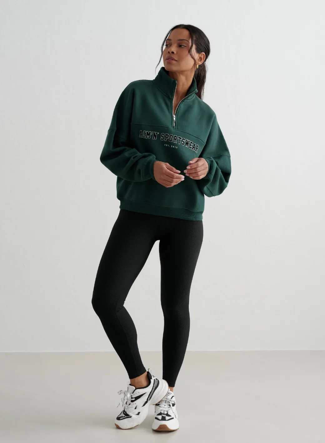 Varsity Sweat Half Zip>AIM’N Hot
