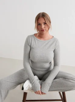 Ease Ribbed Long Sleeve Top><noscript><img data-lazyloaded=