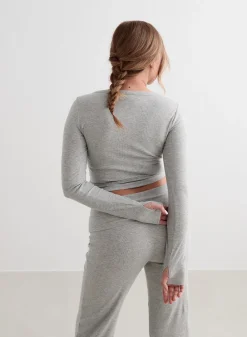 Ease Ribbed Long Sleeve Top><noscript><img data-lazyloaded=
