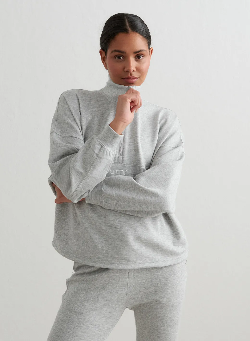 Melange Comfy Half Zip>AIM’N Hot
