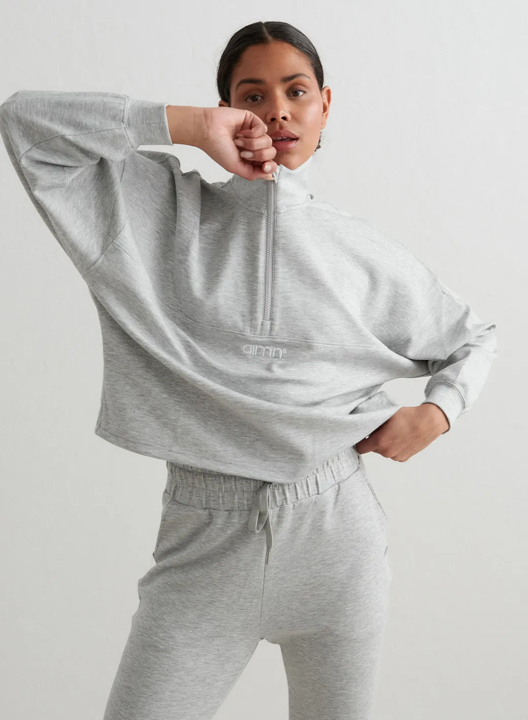 Melange Comfy Half Zip>AIM’N Hot