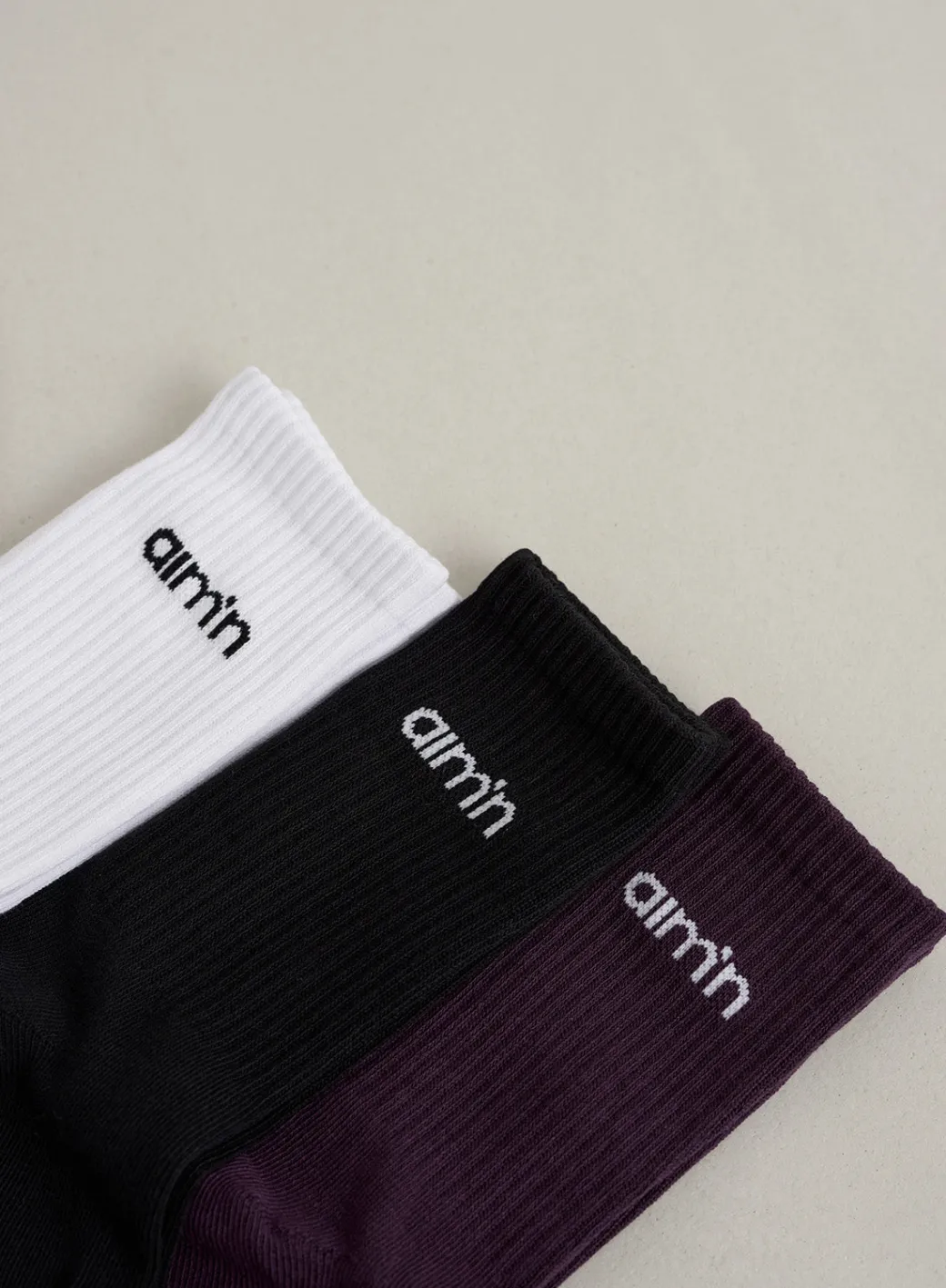 Midnight Plum Young Aim'n Logo Socks 3-pack>AIM’N