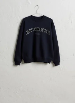 Navy Varsity Sweatshirt><noscript><img data-lazyloaded=
