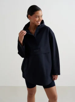 Navy Waterproof Oversized Anorak><noscript><img data-lazyloaded=