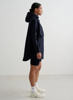 Navy Waterproof Oversized Anorak><noscript><img data-lazyloaded=