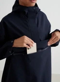 Navy Waterproof Oversized Anorak><noscript><img data-lazyloaded=