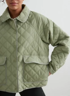 Pale Khaki Quilted Femme Jacket><noscript><img data-lazyloaded=