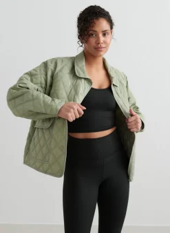 Pale Khaki Quilted Femme Jacket><noscript><img data-lazyloaded=
