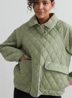 Pale Khaki Quilted Femme Jacket><noscript><img data-lazyloaded=