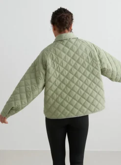 Pale Khaki Quilted Femme Jacket><noscript><img data-lazyloaded=