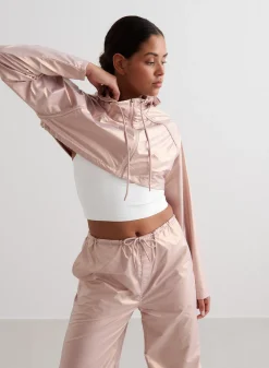 Metallic Cropped Jacket><noscript><img data-lazyloaded=