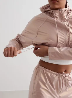 Metallic Cropped Jacket><noscript><img data-lazyloaded=