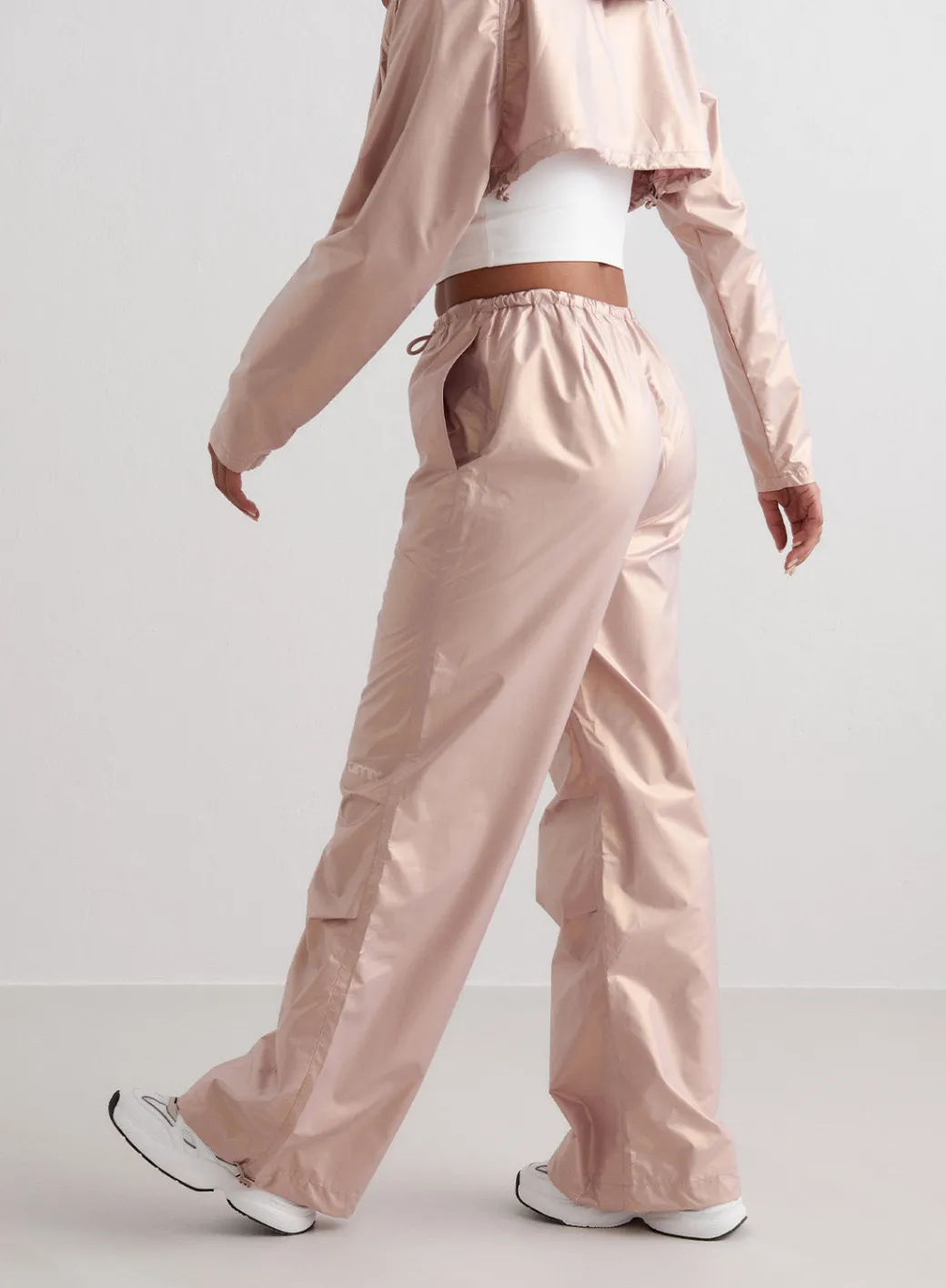 Metallic Plain Parachute Pants>AIM’N Discount