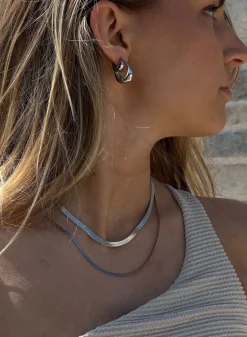 Waterproof Drop Hoop Earrings><noscript><img data-lazyloaded=