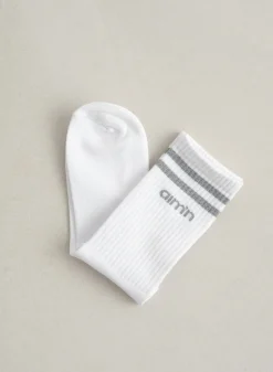 White Reflective Aim High Socks><noscript><img data-lazyloaded=