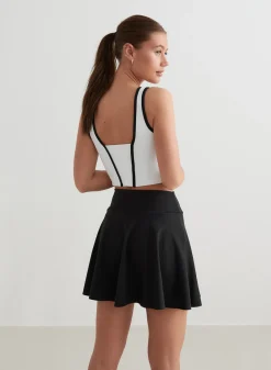 White Sense Zipped Bralette><noscript><img data-lazyloaded=