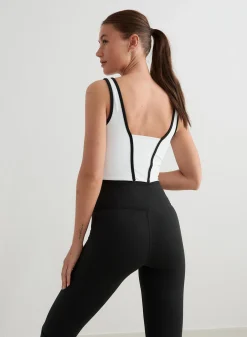 White Sense Zipped Bralette><noscript><img data-lazyloaded=
